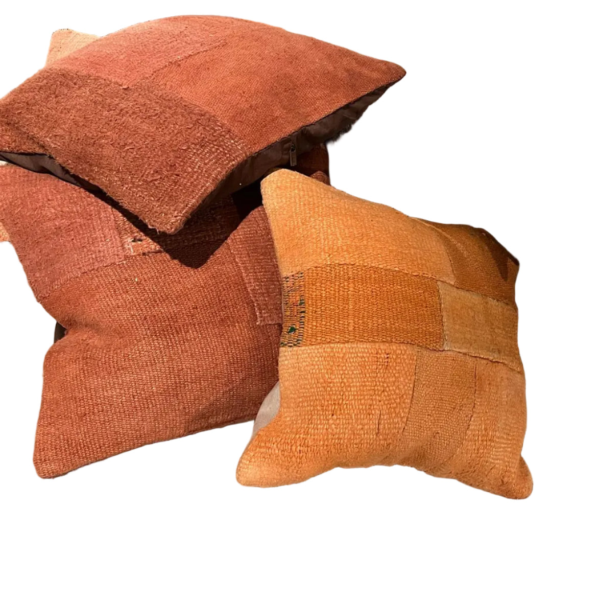 Kelim cushion orange