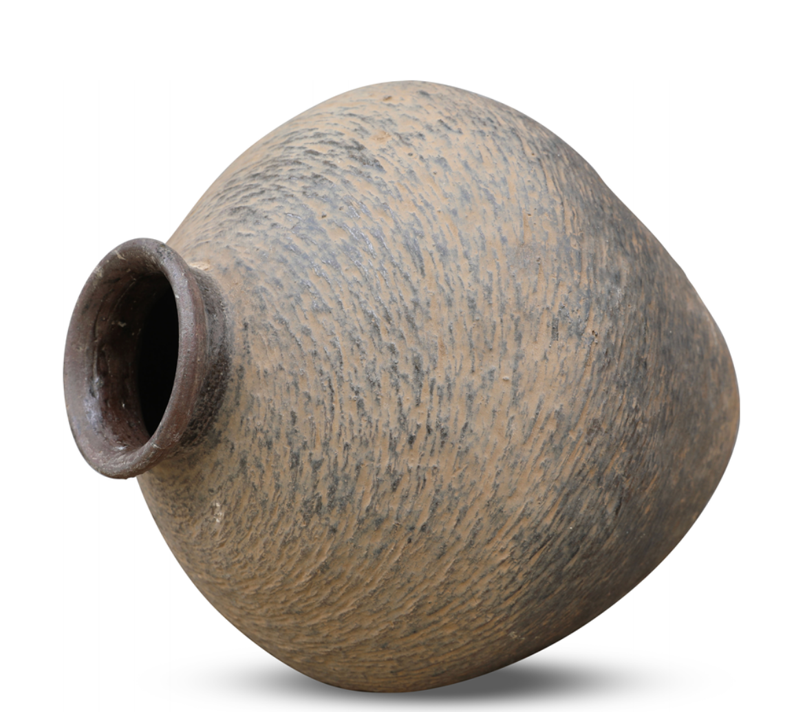 Earthenware pot brown M