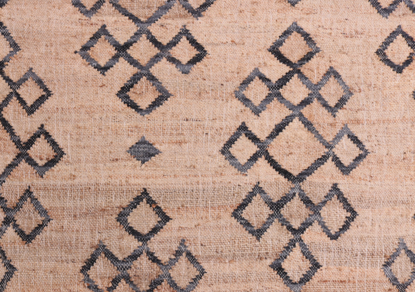 Jute ibiza carpet black/sand 200x300
