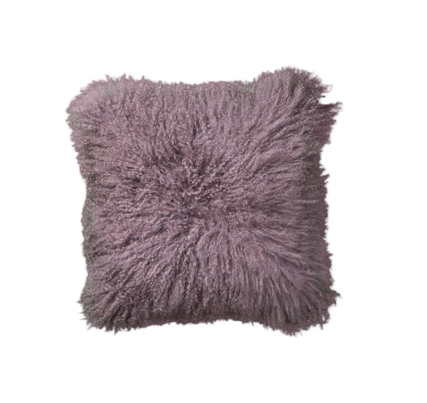 Sheepskin purple cushion