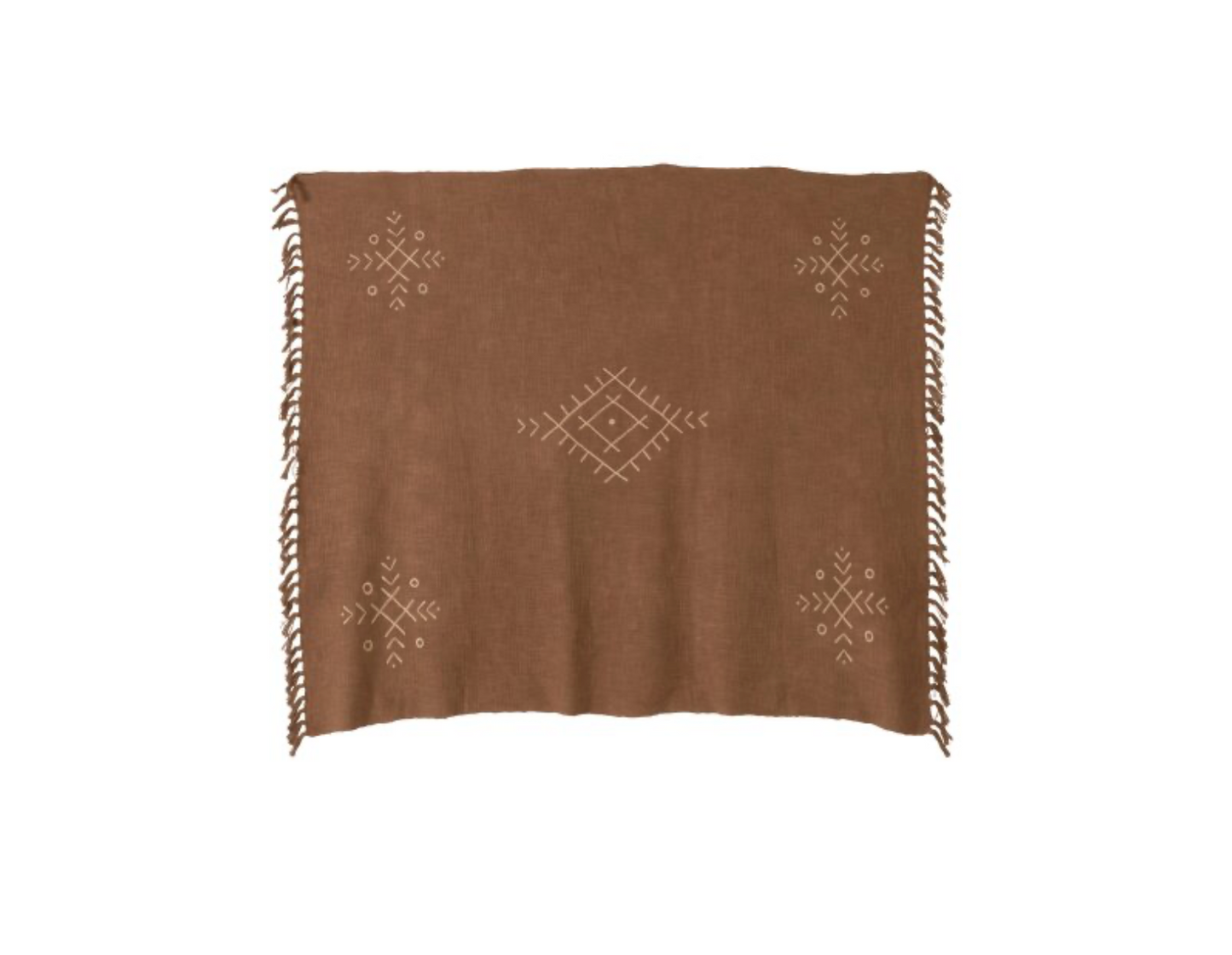 Tanger fringe plaid | Brown