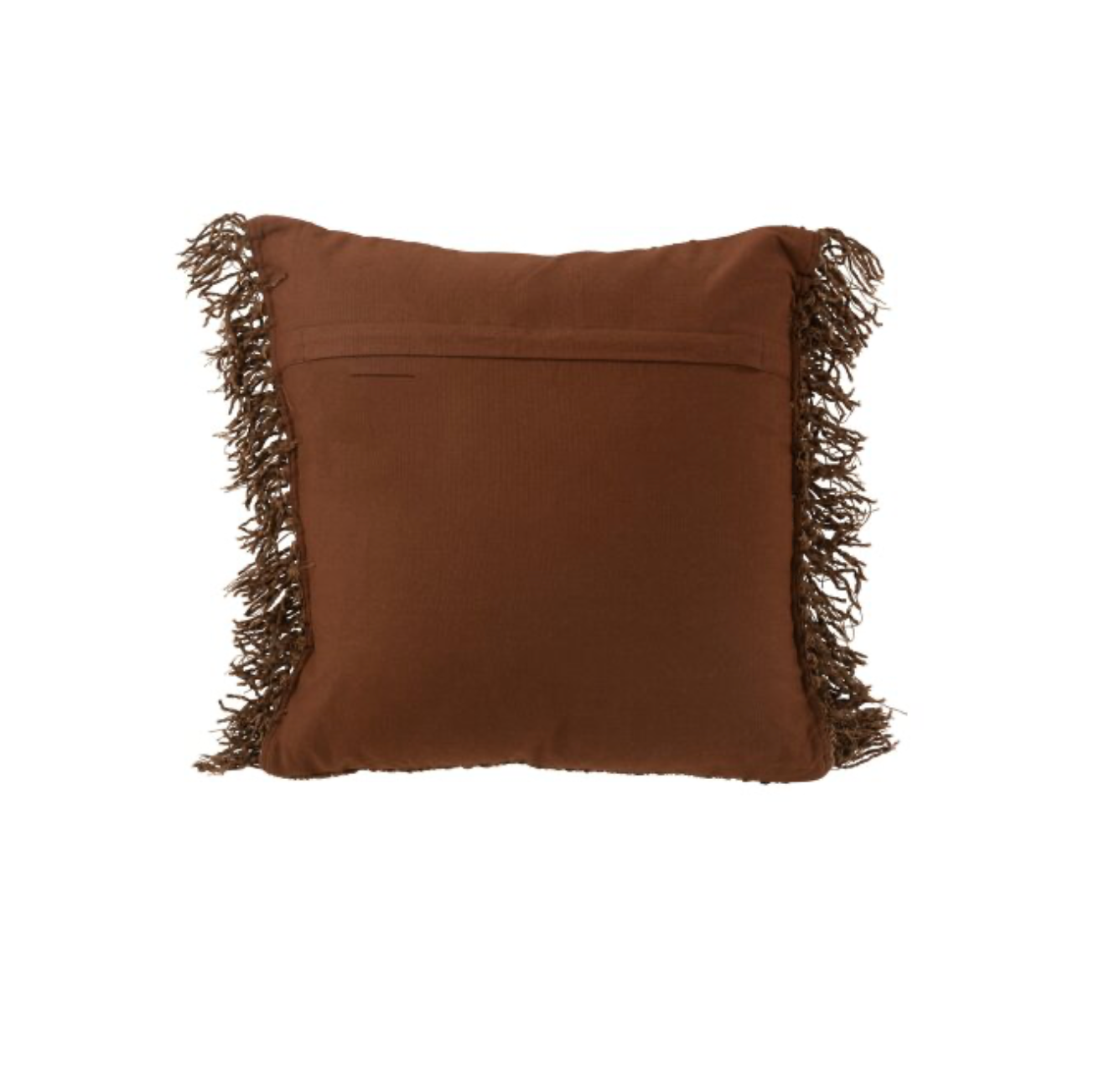 Norma cushion with fringes | Brown