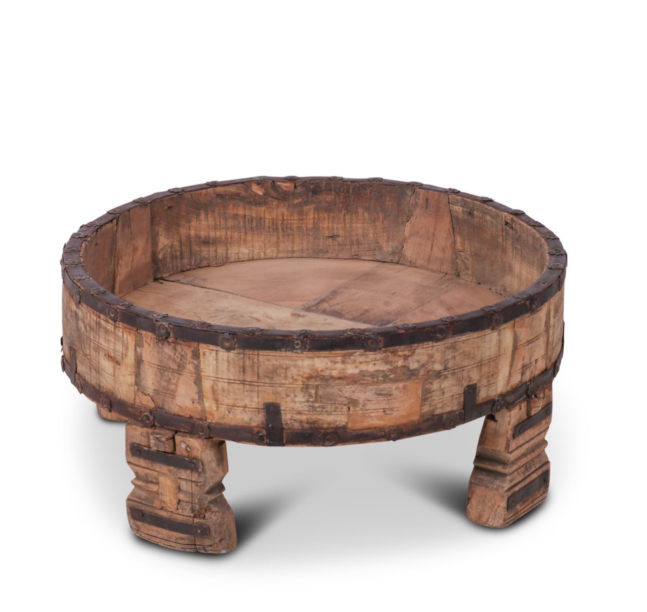 Vintage Indian wooden chakki table