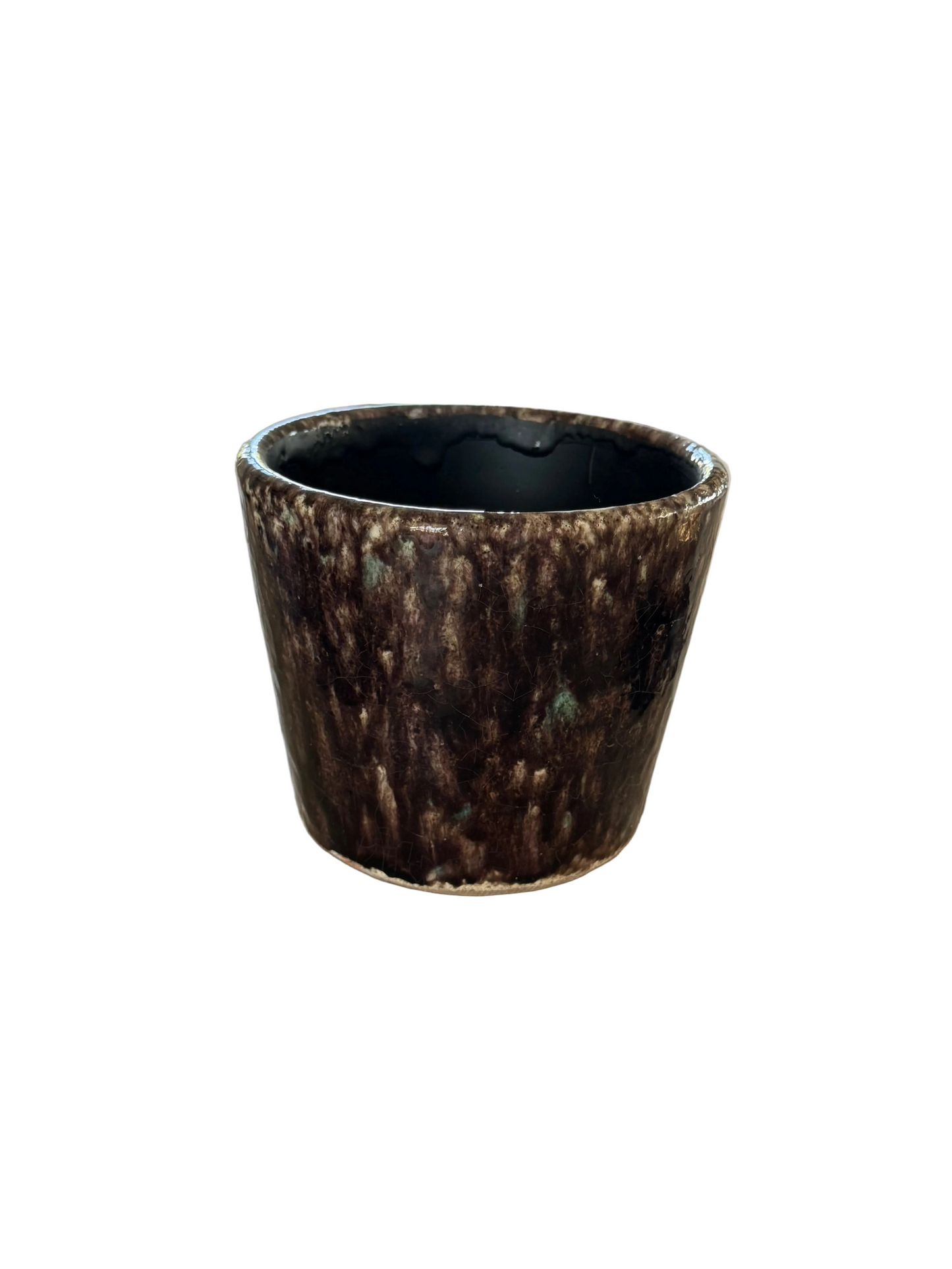 Glazed pot 14 cm | brown
