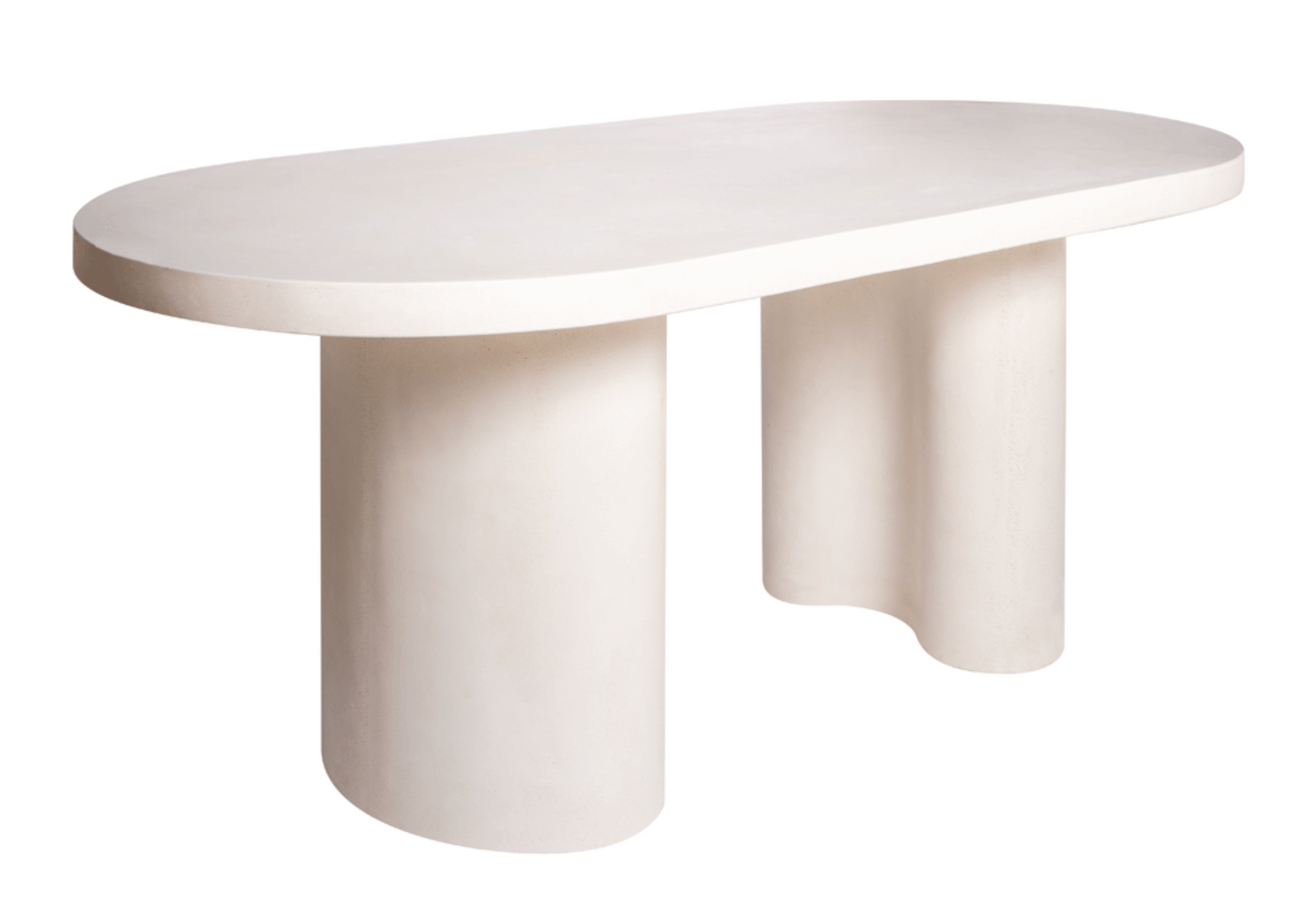 Ibiza oval cement table 200