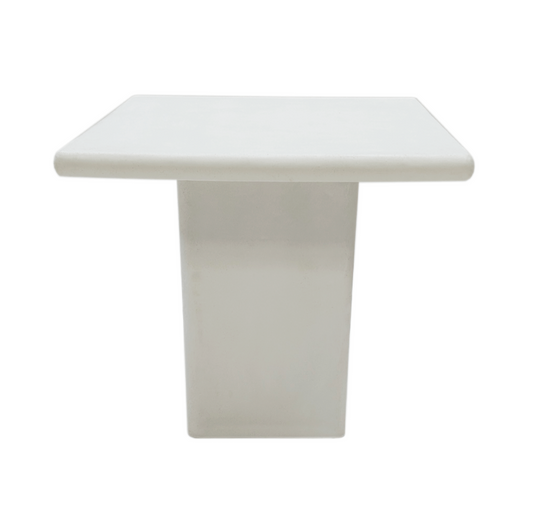 Ibiza square cement table 80 | white