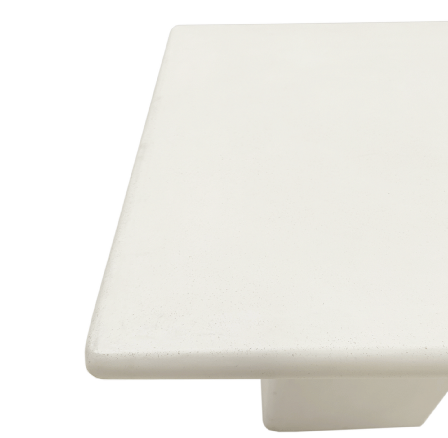 Ibiza square cement table 80 | white