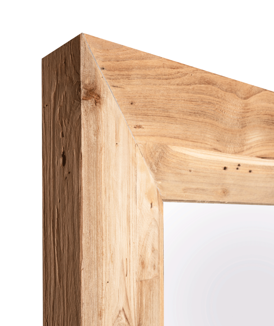 Wooden statement mirror 180