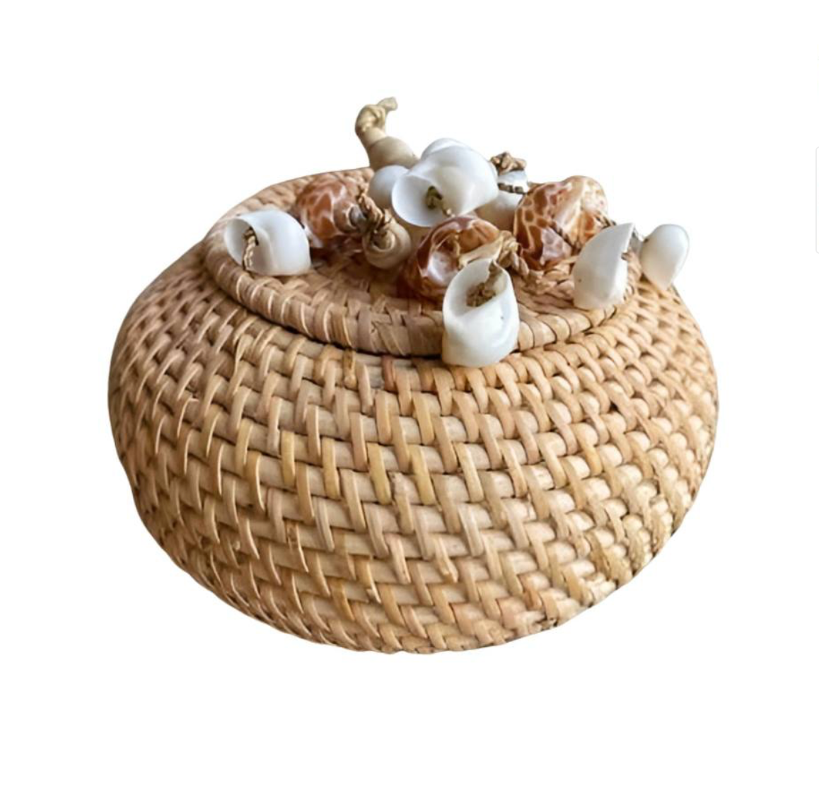 Woven seashell basket S