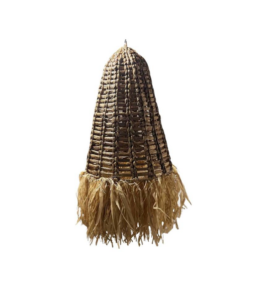 Woven fringe hanging lamp L