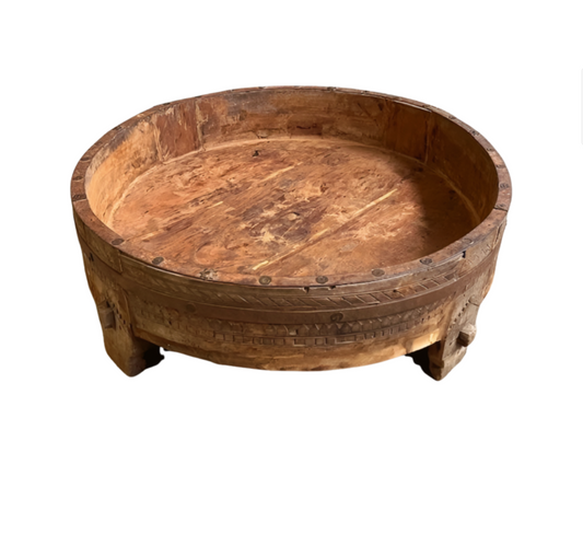 Vintage wooden chakki table 70