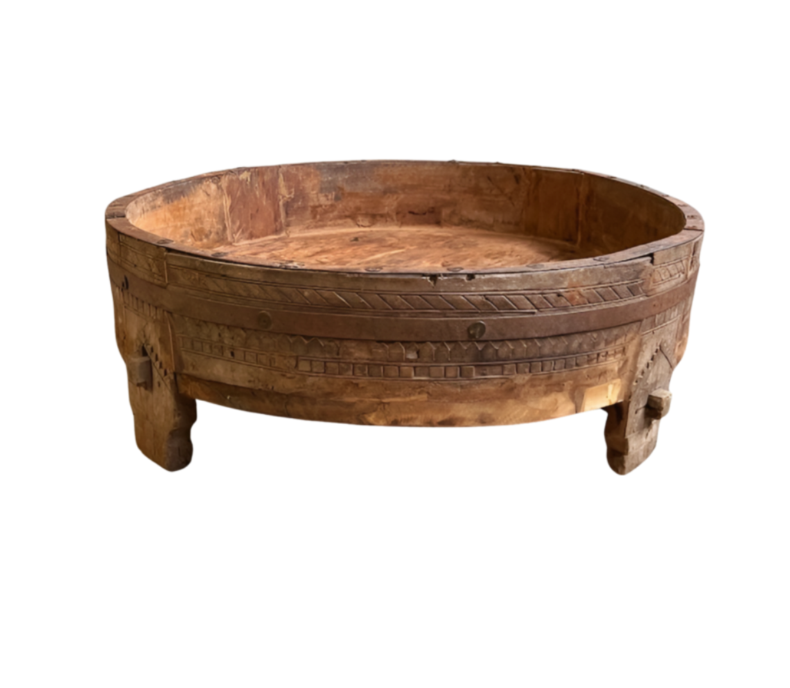 Vintage wooden chakki table 70