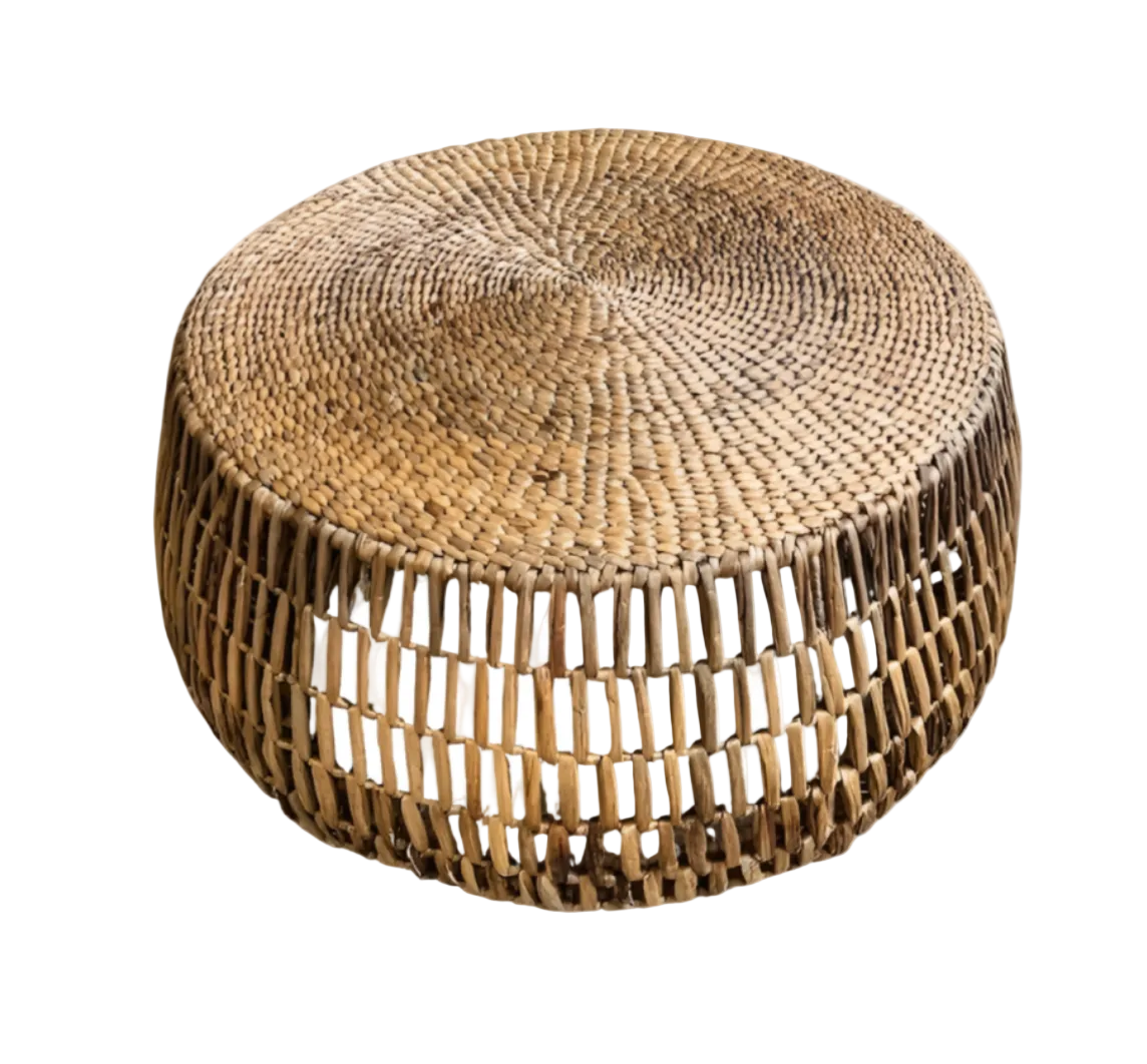 Round woven coffee table