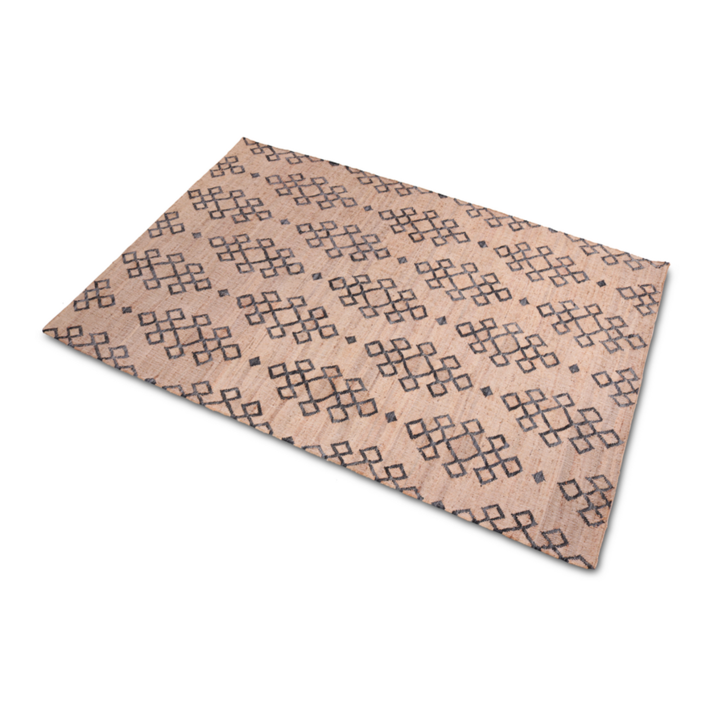 Jute ibiza carpet black/sand 200x300