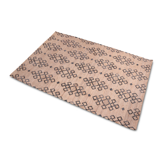 Jute ibiza carpet black/sand 200x300