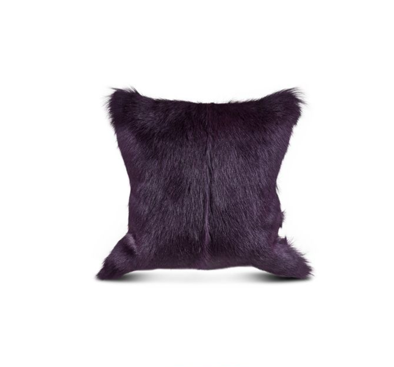 Goatskin cushion dark purple