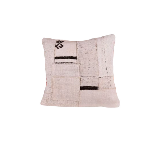 Kelim cushion white / black