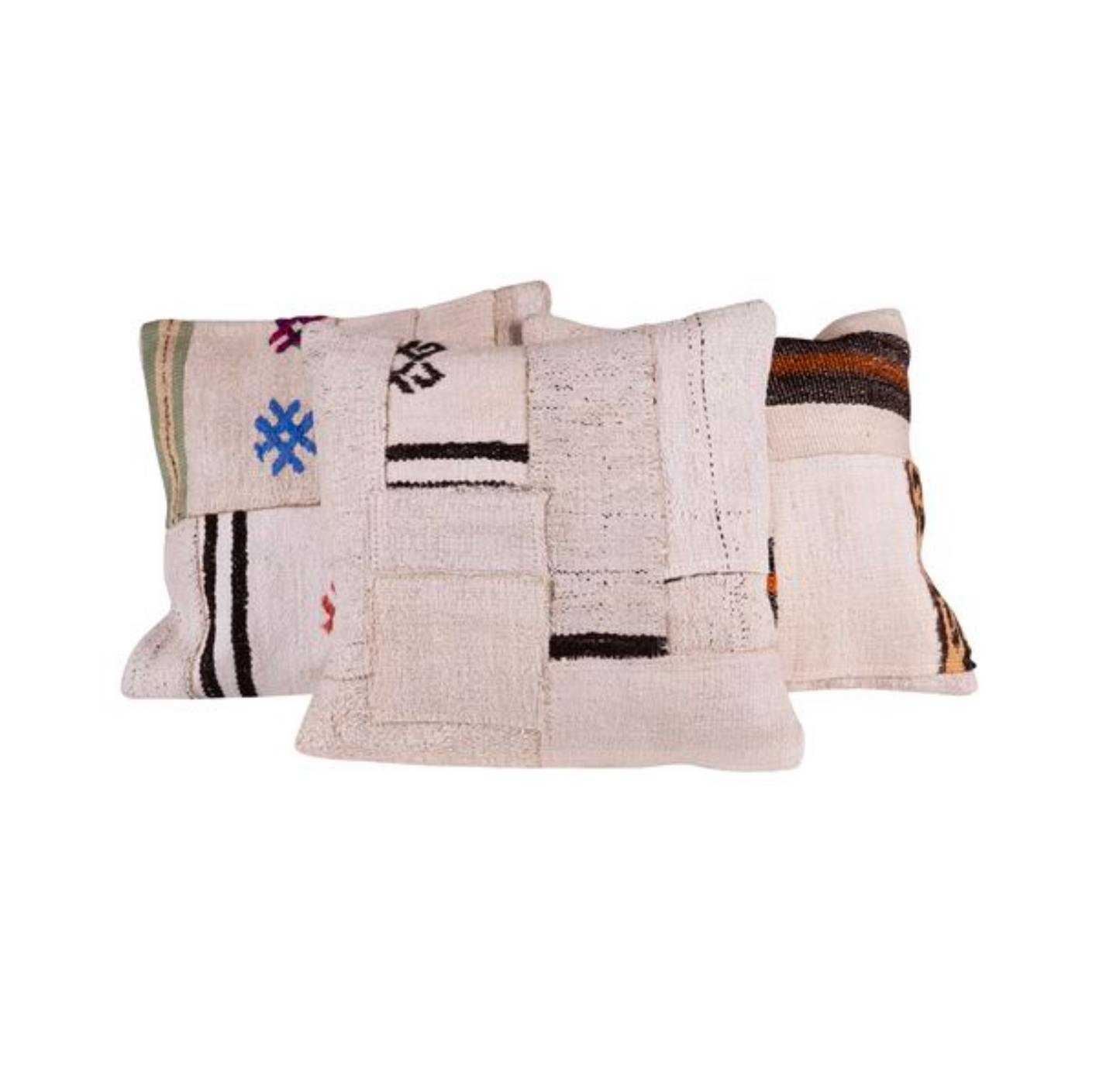 Kelim cushion white / black