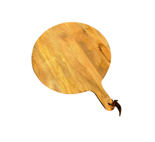 Mango wood round cutting board