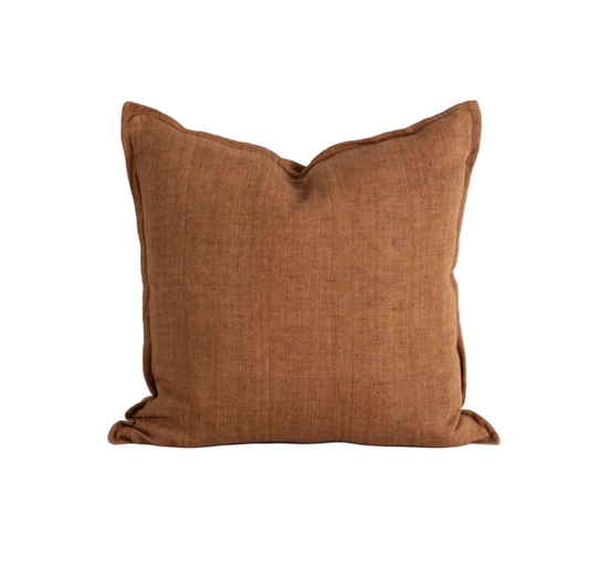 Linen brown cushion