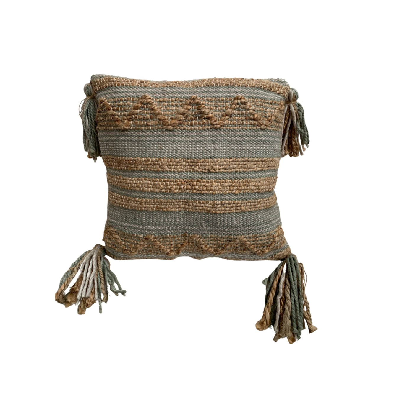 Seagrass cushion natural/green
