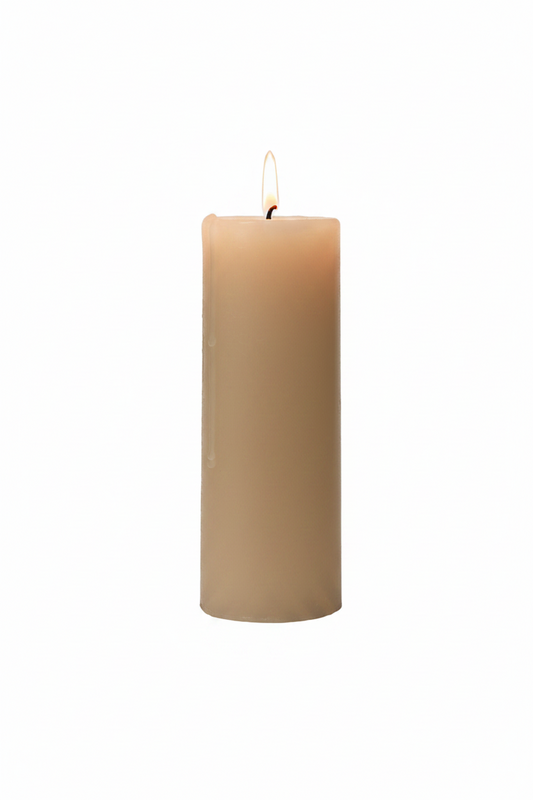 Led candle | beige 7.5 x 20