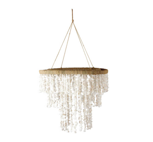 Daro shell hanging lamp M | White
