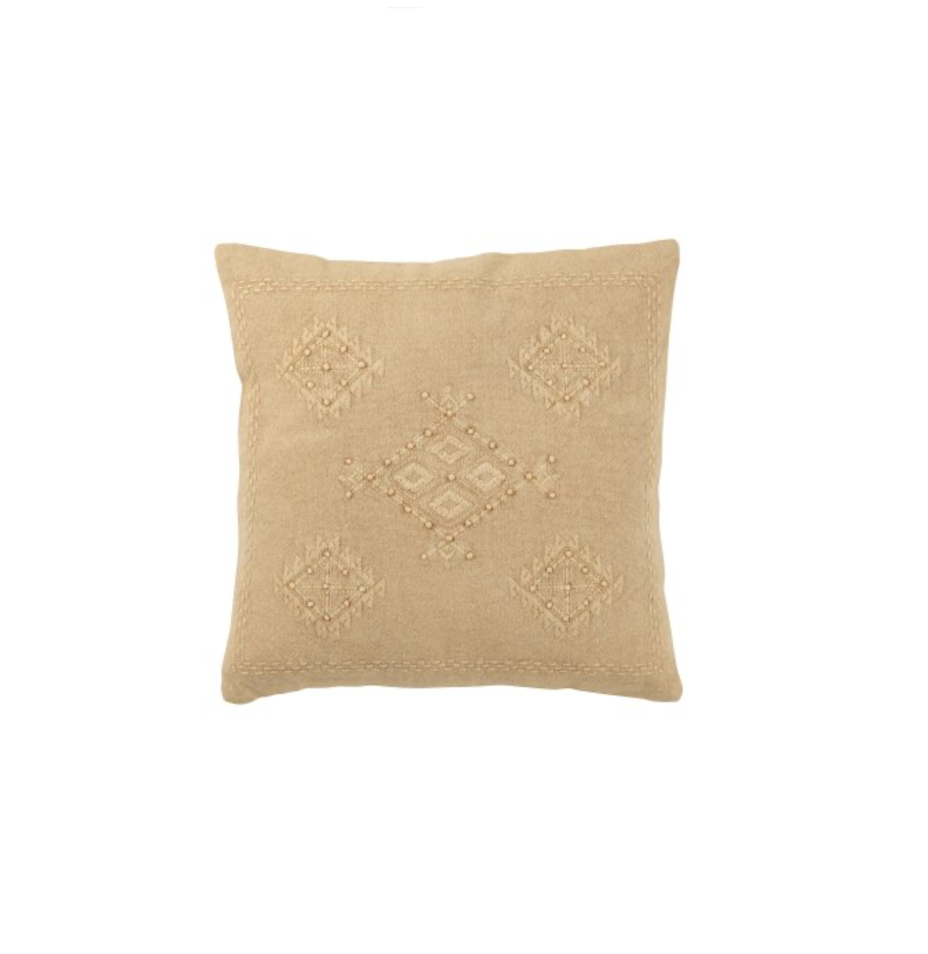 Cotton boho cushion | Beige
