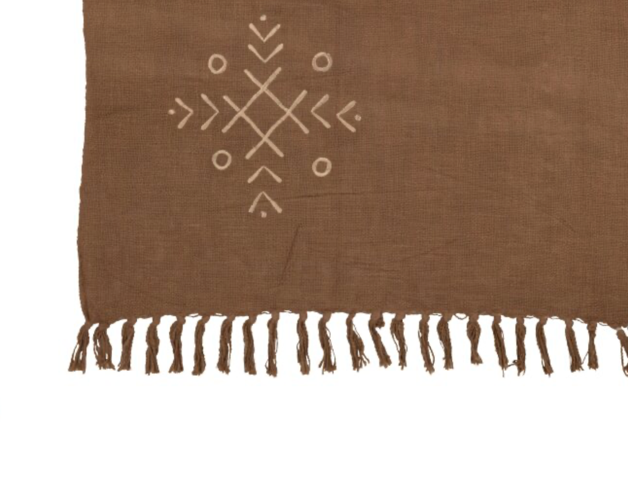 Tanger fringe plaid | Brown