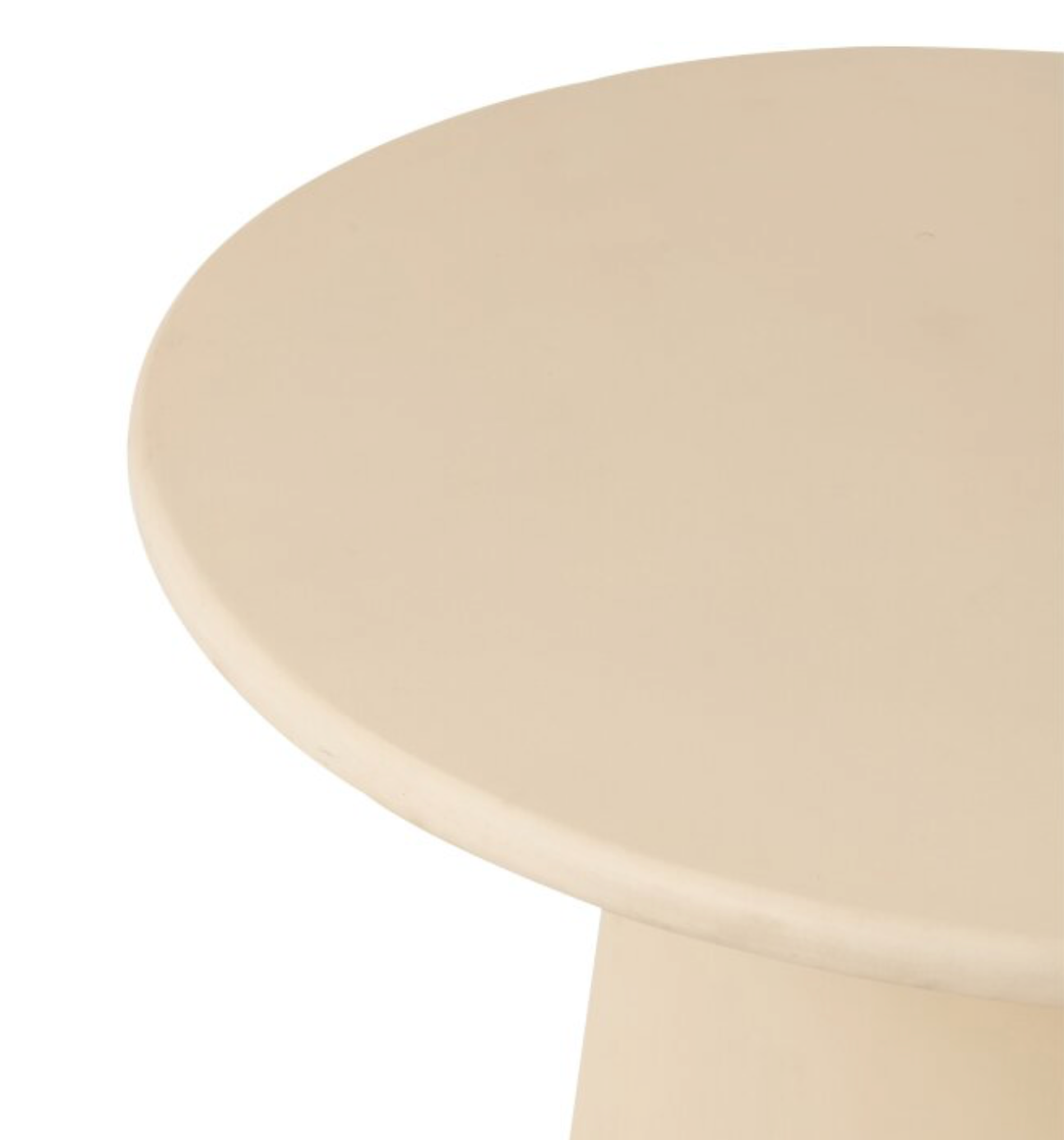 Bari cement look round dining table | Off-white