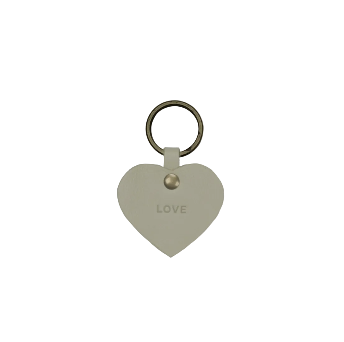 Heart-shaped key keychain | taupe