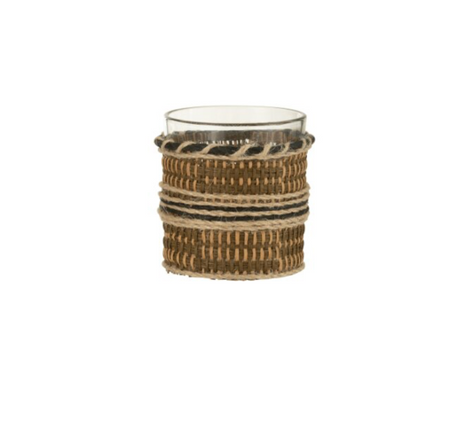 Rope candle holder | brown