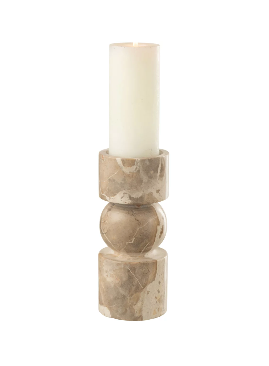 Marble Candle Holder Beige | S