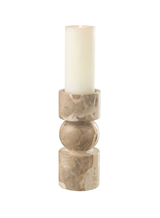 Marble Candle Holder Beige | S