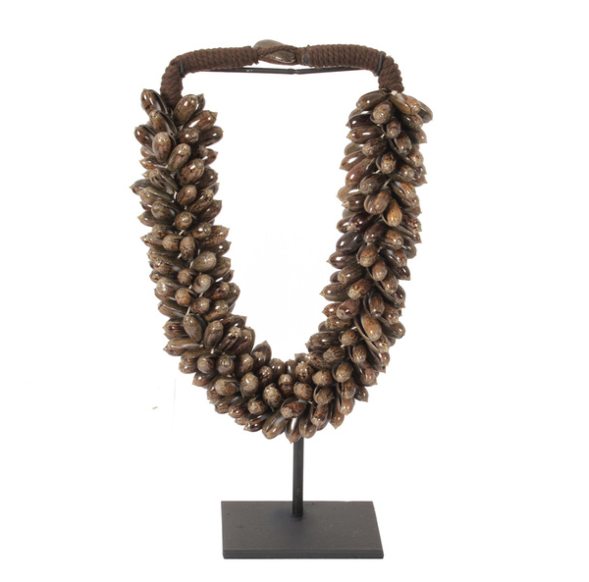 Decorative shell necklace S | Brown