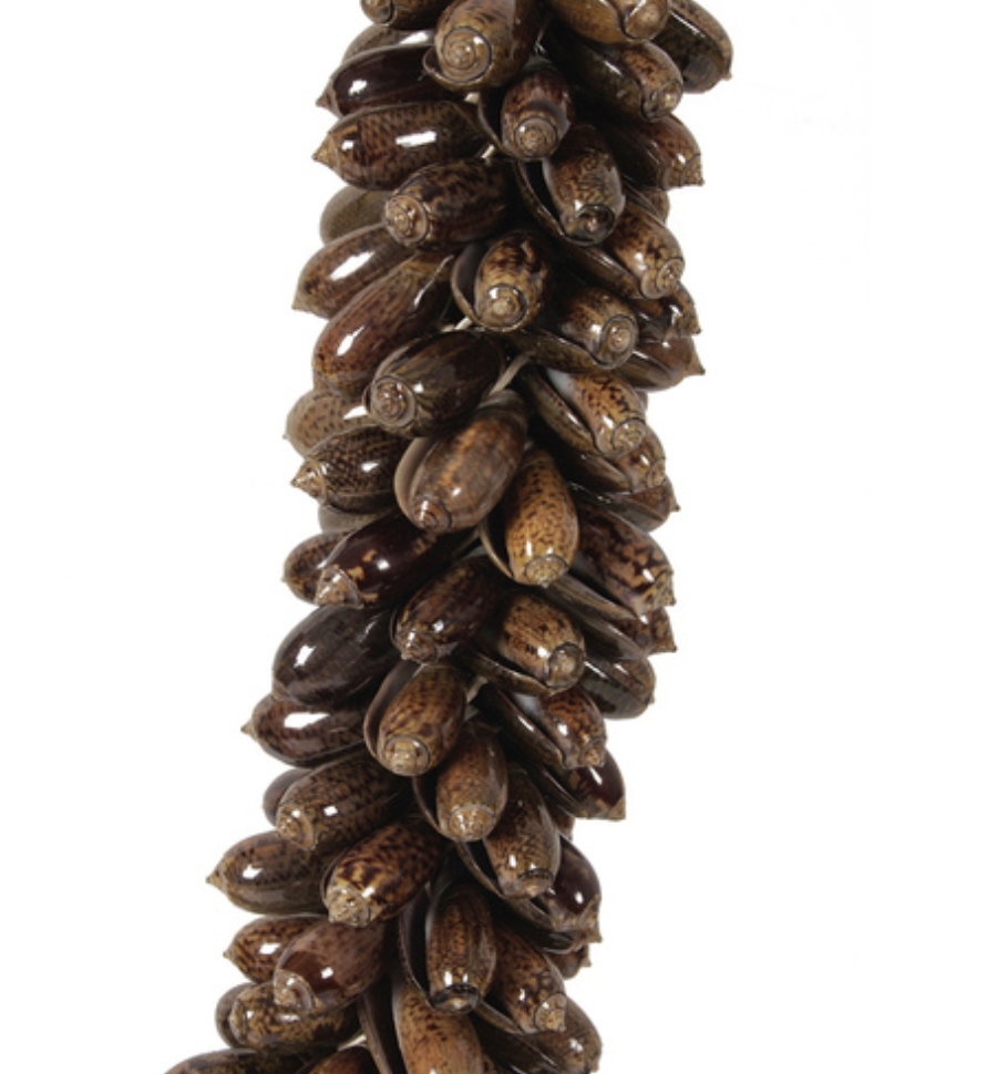 Decorative shell necklace S | Brown