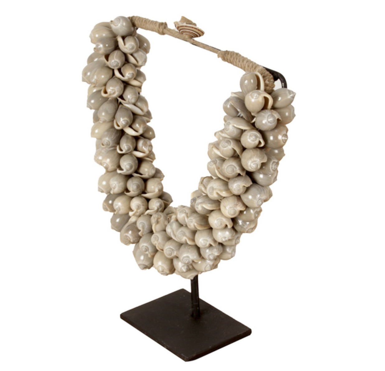 Decorative shell necklace S | Grey