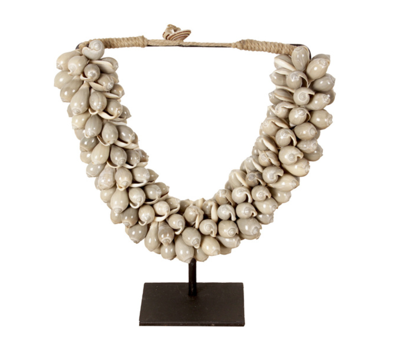Decorative shell necklace S | Grey