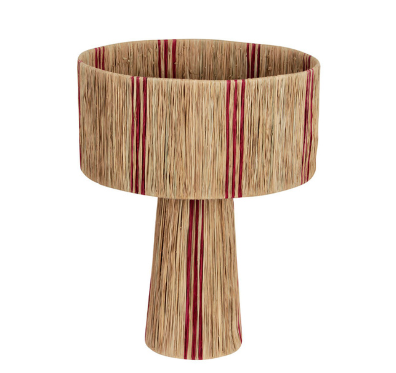 Raffia Table Lamp | Purple striped