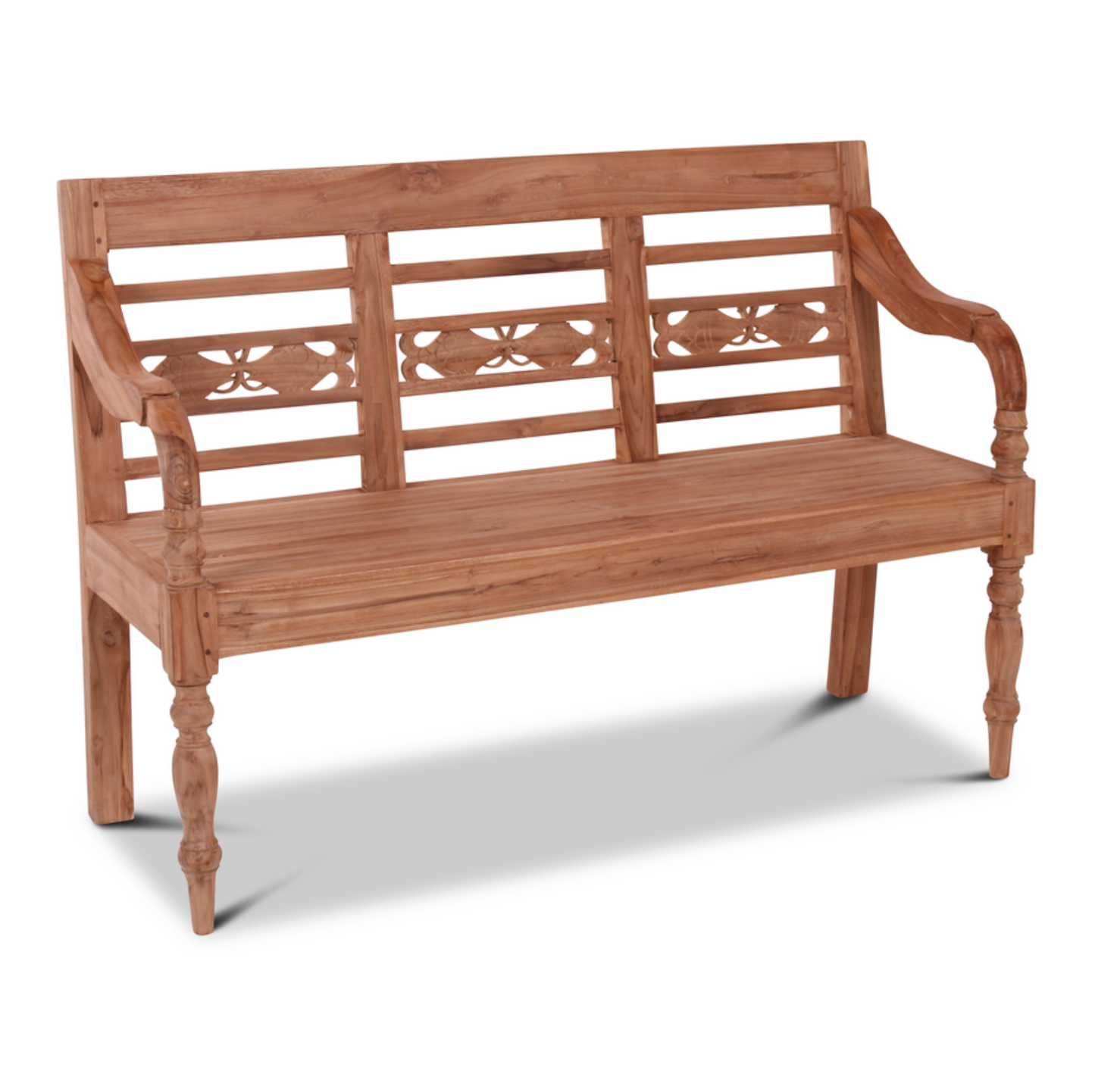 Outdoor Teak 3 seater Bench | Fish