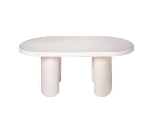 Ibiza oval cement table 200