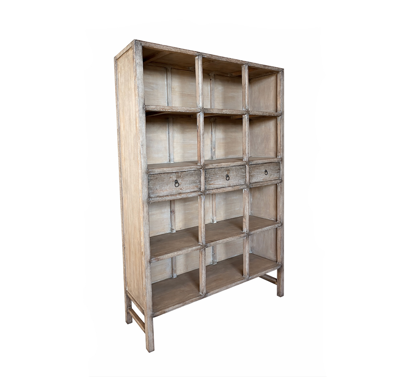 Antique wooden open cabinet