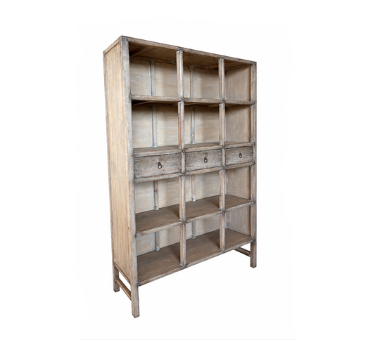 Antique wooden open cabinet
