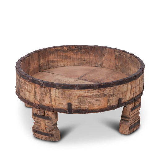 Vintage Indian wooden chakki table